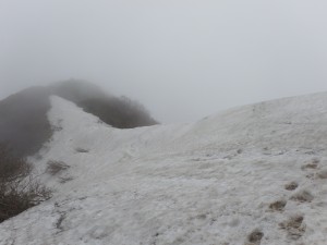 稜線の残雪（縦走路）