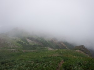 真砂の峰から金北山方向を望む。